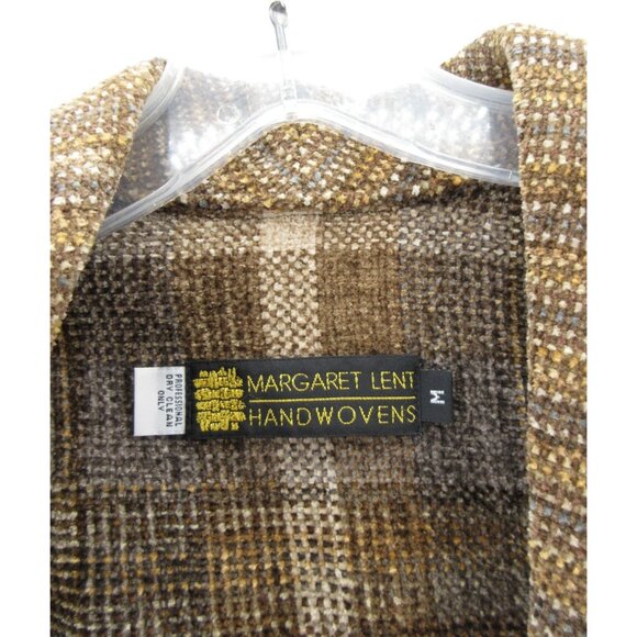 VINTAGE Margaret Lent Blazer Medium Chenille Handwoven Shawl Jacket - Picture 9 of 10